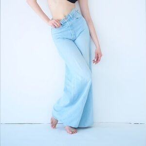 Mother Wide Leg Jeans with High Waist